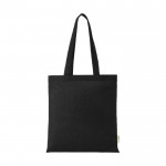 Bolsa tote de algodón 140 g/m2 color negro segunda vista frontal