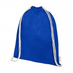 Mochila de algodón de orgánico 140 g/m2 color azul real