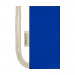 Mochila de algodón de orgánico 140 g/m2 color azul real vista detalle 2
