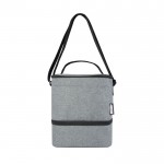 Bolsa isotérmica personalizada reciclada color gris segunda vista frontal