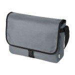 Bolsa de mensajero de plástico reciclado color gris