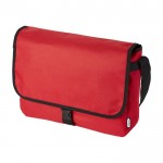 Bolsa de mensajero de plástico reciclado color rojo