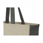 Bolsa de algodón reciclado 190 g/m2 color gris vista detalle 1