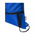Mochila de cuerdas con bolsillo color azul real vista detalle 1