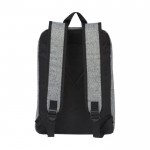 Mochila para portátil con acolchado color negro segunda vista trasera