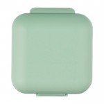 Pastillero de plástico con 5 compartimientos individuales color verde claro primera vista
