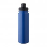 Botella de acero inox de doble pared con tapa de soporte de móvil 800ml color azul ultramarino primera vista