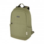 Mochila antirrobo de material reciclado para PC con bolsillos 15,6” color verde