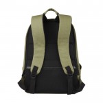 Mochila antirrobo de material reciclado para PC con bolsillos 15,6” color verde segunda vista trasera