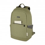 Mochila antirrobo de material reciclado para PC con bolsillos 15,6” color verde tercera vista