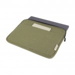 Funda para PC de algodón reciclado GRS con placa metálica mate 14” color verde segunda vista