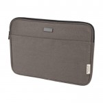 Funda para PC de algodón reciclado GRS con placa metálica mate 14” color gris