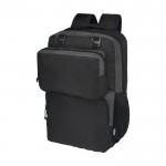 Mochila de poliéster reciclado para PC con riñonera extraíble 15” color negro