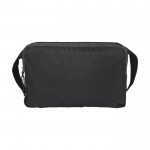 Mochila de poliéster reciclado para PC con riñonera extraíble 15” color negro tercera vista frontal