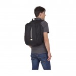 Mochila de RPET para PC con bolsillo para tablet 15,6” color negro segunda vista