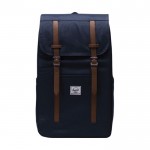 Mochila reciclada Herschel Retreat™ para PC 15” y multiuso color azul marino segunda vista frontal