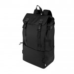 Mochila de poliéster reciclado 900D de gran capacidad con correas color negro
