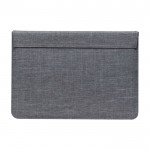 Funda para PC Herschel Spokane™ de poliéster reciclado 15,6” color gris jaspeado segunda vista trasera