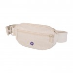 Bandolera de material reciclado con bolsillo principal amplio color marfil