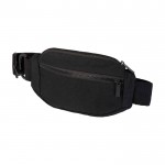 Bandolera de material reciclado con bolsillo principal amplio color negro