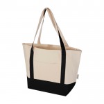Bolsa multiuso de algodón reciclado con asas dobles 320 g/m2 color negro
