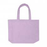 Bolsa tote de playa con acabado soft y compartimento grande color lila segunda vista frontal