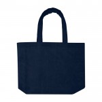 Bolsa tote de playa con acabado soft y compartimento grande color azul marino segunda vista frontal