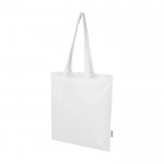 Bolsa de la compra de algodón reciclado y RPET 7L 140 g/m2 color blanco