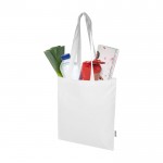 Bolsa de la compra de algodón reciclado y RPET 7L 140 g/m2 color blanco segunda vista