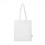 Bolsa de la compra de algodón reciclado y RPET 7L 140 g/m2 color blanco segunda vista frontal