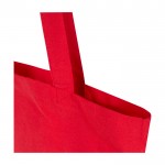 Bolsa de la compra de algodón reciclado y RPET 7L 140 g/m2 color rojo vista detalle 1