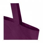 Bolsa de la compra de algodón reciclado y RPET 7L 140 g/m2 color morado vista detalle 1
