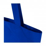Bolsa de la compra de algodón reciclado y RPET 7L 140 g/m2 color azul real vista detalle 1