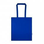 Bolsa de la compra de algodón reciclado y RPET 7L 140 g/m2 color azul real tercera vista frontal