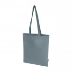 Bolsa de la compra de algodón reciclado y RPET 7L 140 g/m2 color gris
