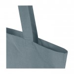 Bolsa de la compra de algodón reciclado y RPET 7L 140 g/m2 color gris vista detalle 1