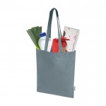 Bolsa de la compra de algodón reciclado y RPET 7L 140 g/m2 color gris segunda vista