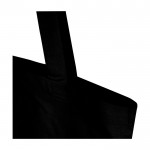 Bolsa de la compra de algodón reciclado y RPET 7L 140 g/m2 color negro vista detalle 1