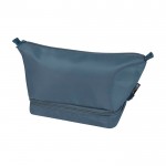 Neceser de poliéster reciclado con gran compartimento inferior 6L color azul cian