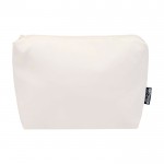 Neceser de viaje ecológico con compartimento principal 2L color blanco roto segunda vista frontal