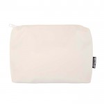 Neceser de viaje ecológico con compartimento principal 2L color blanco roto tercera vista frontal