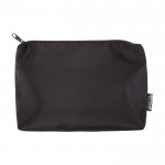 Neceser de viaje ecológico con compartimento principal 2L color negro tercera vista frontal