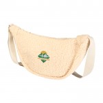 Bolso bandolera de sherpa reciclada con correas de hombros 3L color natural