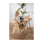 Bolso bandolera de sherpa reciclada con correas de hombros 3L color natural imagen de estilo de vida
