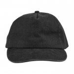 Gorra de 5 paneles en varios colores con efecto lavado 240 g/m2 color negro primera vista