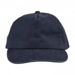 Gorra de 5 paneles en varios colores con efecto lavado 240 g/m2 color azul primera vista