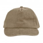 Gorra de 5 paneles en varios colores con efecto lavado 240 g/m2 color caqui primera vista