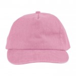 Gorra de 5 paneles en varios colores con efecto lavado 240 g/m2 color rosa primera vista