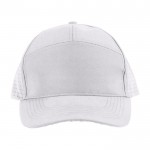 Gorra de poliéster con orificios en parte trasera para ventilación color blanco primera vista
