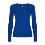 Camiseta para mujer de algodón en manga larga 160 g/m2 Roly Direct Extreme color azul real segunda vista